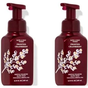 2 FROSTED CRANBERRY GENTLE FOAMING HAND SOAPS BY BATH & BODY WORKS